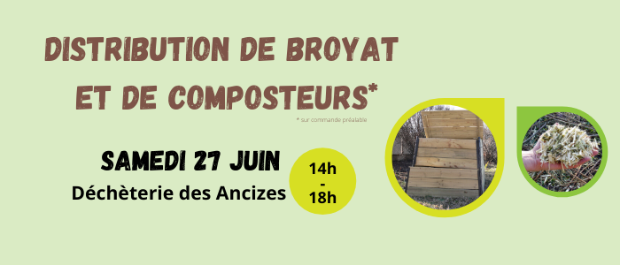 Distribution gratuite de broyat