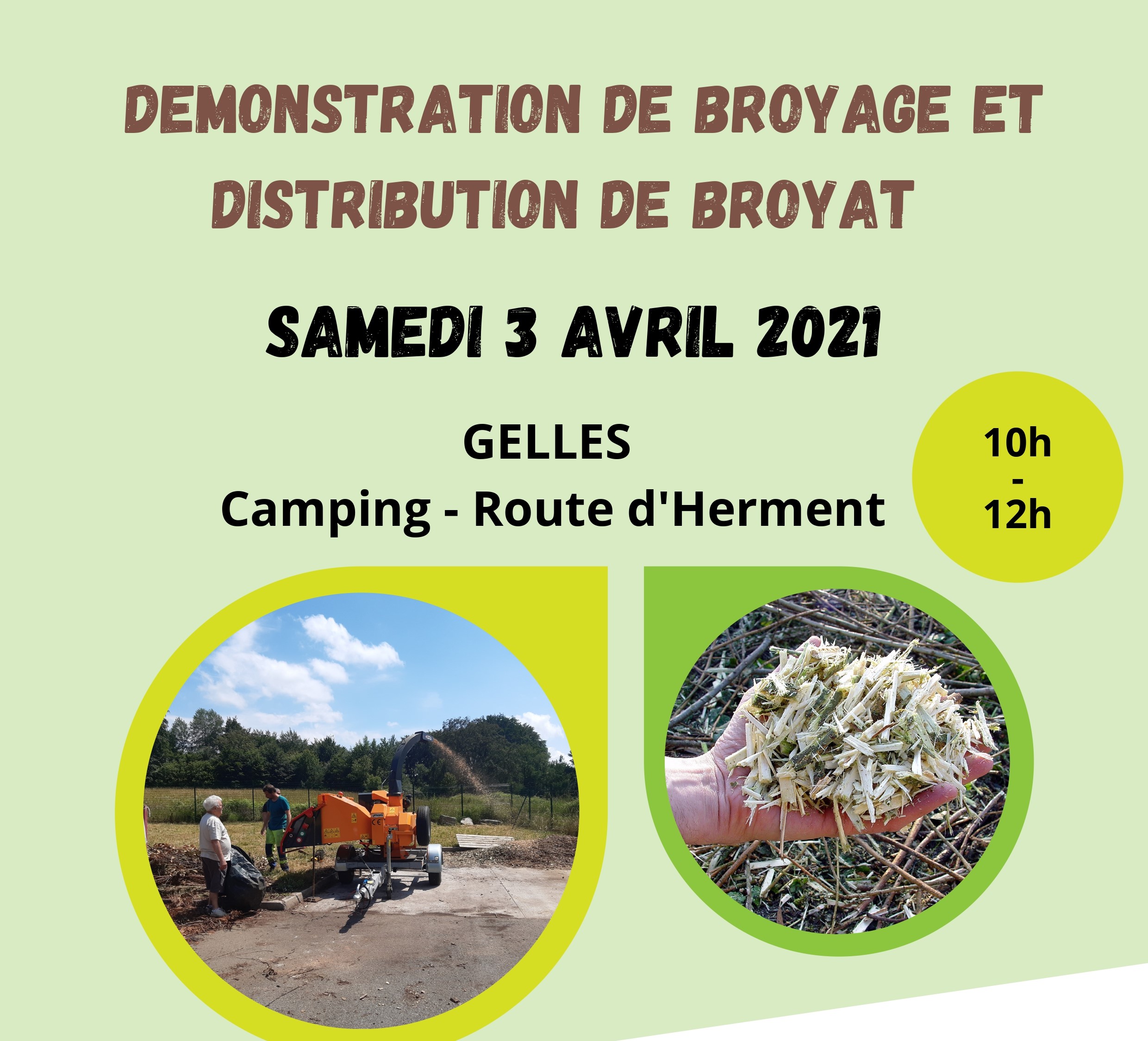 Distribution de broyat